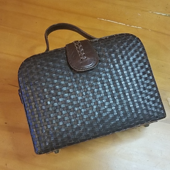 Elliott Lucca Handbags - Vintage Elliott Lucca Woven Leather Satchel